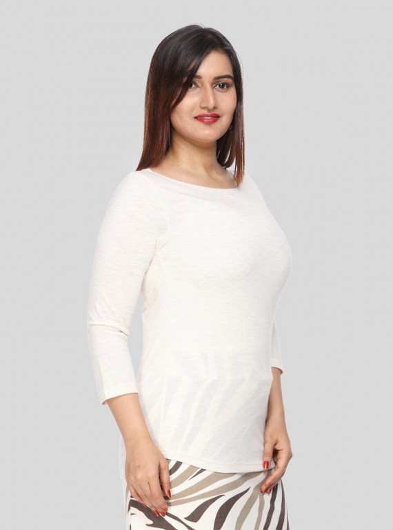 Ecru Melange Top