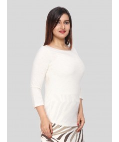 Ecru Melange Top