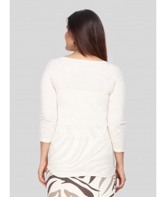 Ecru Melange Top