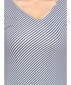 Cross Stripped Long Sleeve Top