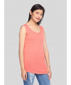 Coral Sleeveless Top