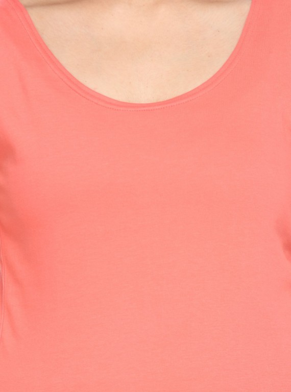 Coral Sleeveless Top