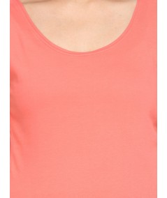 Coral Sleeveless Top