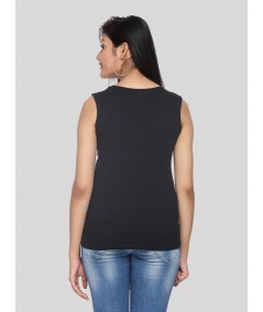 Pink Contrast Print Sleeveless