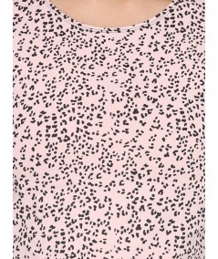 Pink Contrast Print Sleeveless
