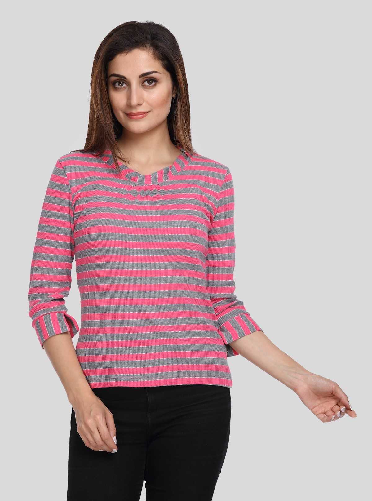 Women's Pink Rolled Neck Top – Soft Sophistication by Boer & Fitch