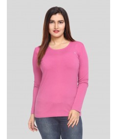 Women's Lilac Solid Long Sleeve Cotton Jersey Top | Boer & Fitch