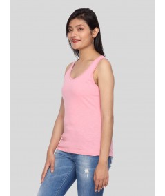 Pink Sleeveless Cross Top