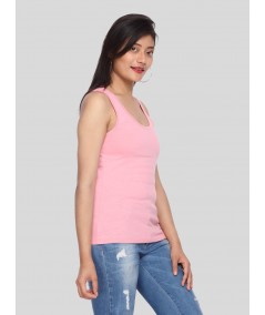 Pink Sleeveless Cross Top
