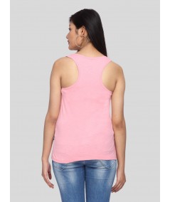 Pink Sleeveless Cross Top