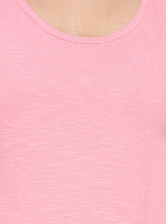 Pink Sleeveless Cross Top