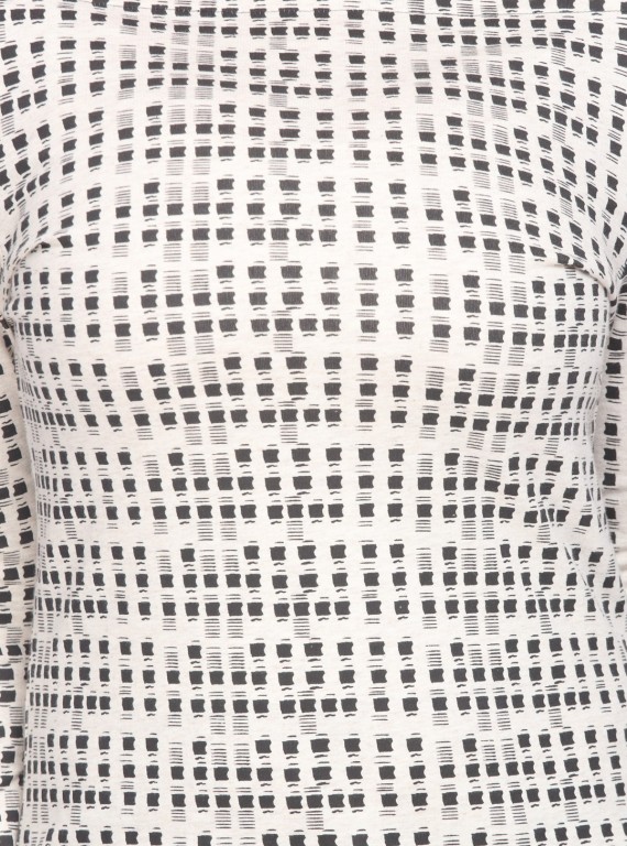Ecru Melange Printed top