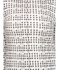 Ecru Melange Printed top