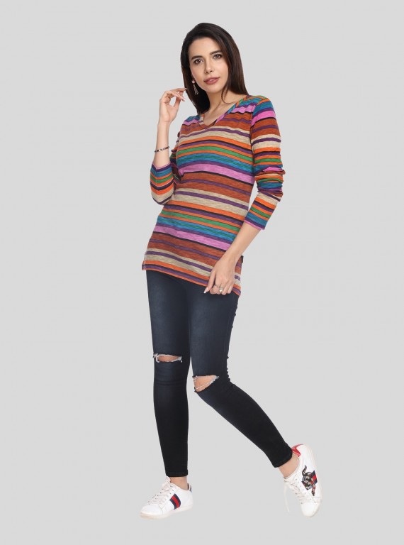 Multi Color Stripe Top