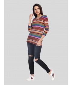 Multi Color Stripe Top