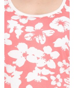 Orange Floral Printed Sleeveless Top