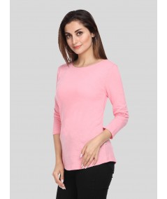 Pink Slub Jersey Top