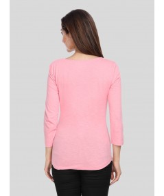 Pink Slub Jersey Top