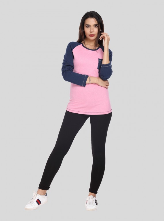 Pink Fleece Sweat Shirt