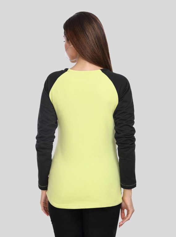 Green Stripe Print Sweat 