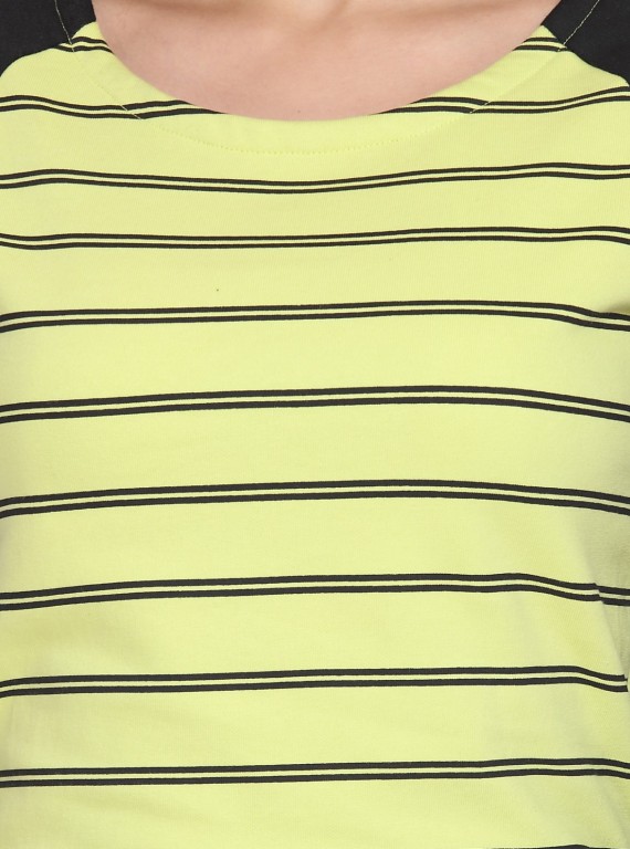 Green Stripe Print Sweat 