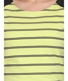 Green Stripe Print Sweat 