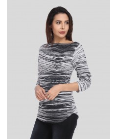 AOP Stripe Womens Top