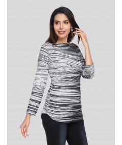 AOP Stripe Womens Top