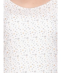 Star Glitter Printed Neck Top