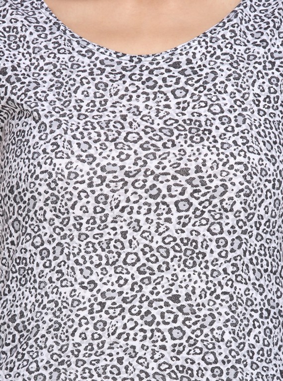 Sleeveless Black Graphic Print Top