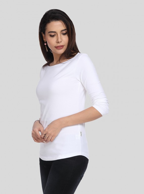 White Long Sleeve Womens Top