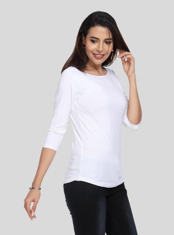 White Long Sleeve Womens Top