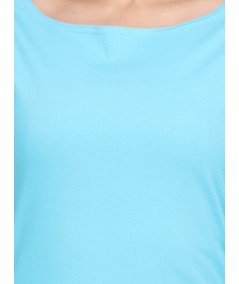 Turqoise Solid Womens Top