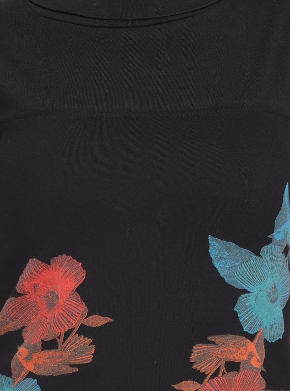 Colorful Leaves High Neck Top