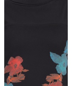 Colorful Leaves High Neck Top