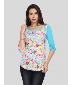 Women's Blue Floral Top – Fresh, Feminine & Elegant by Boer & Fitch