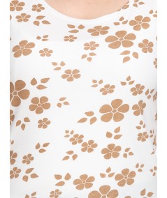Gold Floral Graphic Print Top