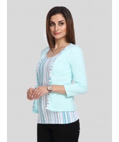 Light Green Fleece Set Top