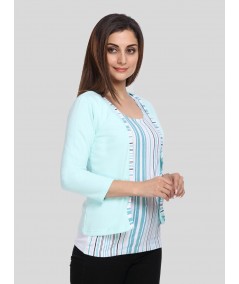 Light Green Fleece Set Top
