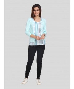 Light Green Fleece Set Top
