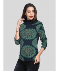 Flower Garden Roll on Neck Top