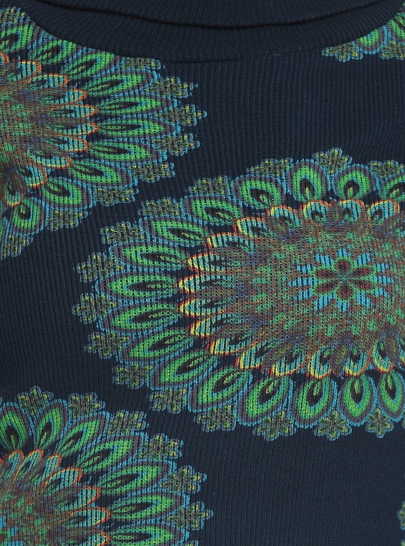 Flower Garden Roll on Neck Top
