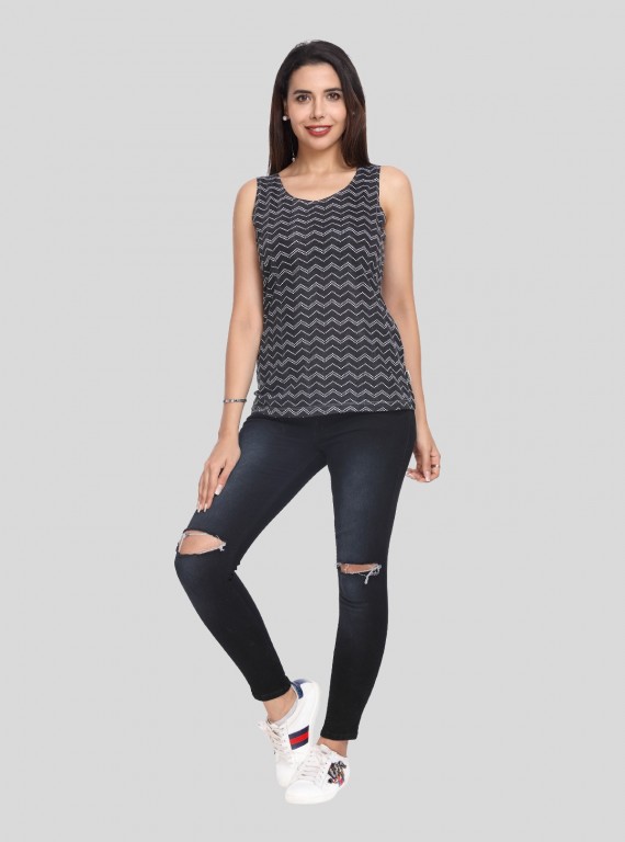 White Melange Fleece Set Top