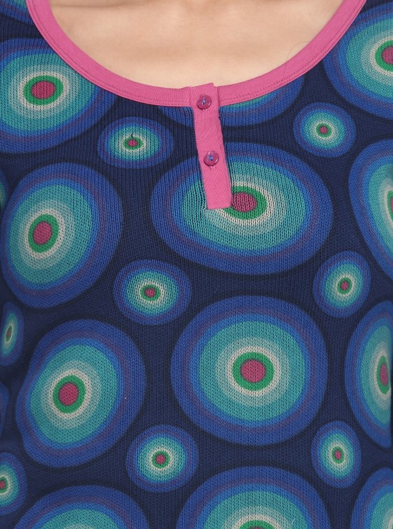 Ink Blue Buttoned Top