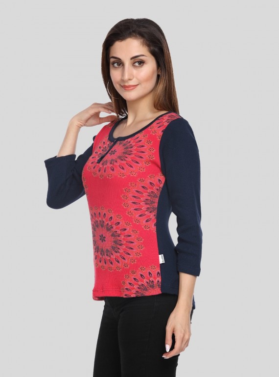 Glory Orange Buttoned Top
