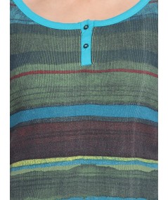 Green Faded Buttoned Top