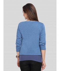 Graphic Print Fleece Set Top