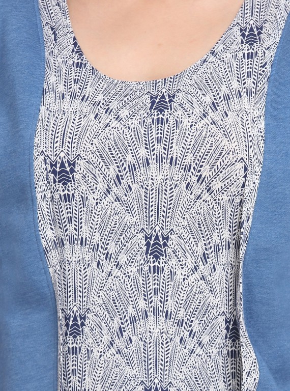 Graphic Print Fleece Set Top