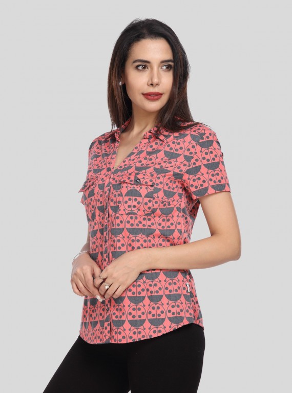 Bug Print Women Shirt