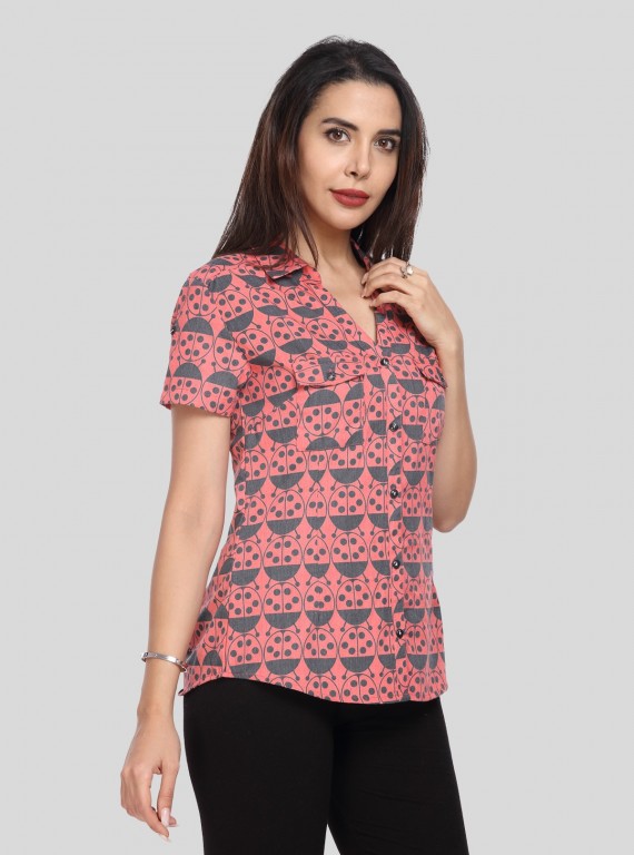 Bug Print Women Shirt